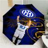 Inter Milan logo Print Automatic Umbrella, 8 Rib Iron Frame, Plastic Handle, Suitable for Outdoor Travel &Daily , Ideal Gift