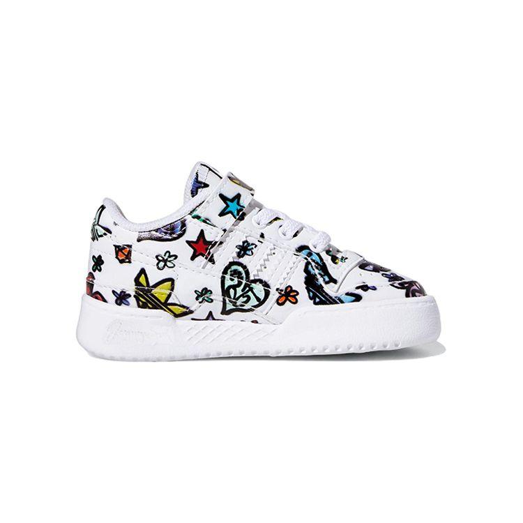 Jeremy Scott X Adidas Forum 84 Low I Monogram Baby Sneakers White Cloud-White Core-Black GX7177