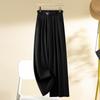 Women's Spring/Autumn Wide-Leg Drape Pants - Small Size, Straight Casual Design