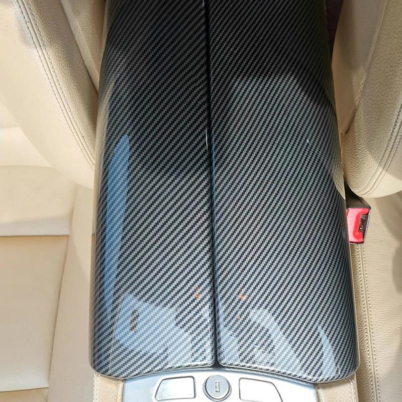 2 Pcs Carbon Fiber Center Console Armrest Box Cover For BMW 7 Series F01 F02 2009-2011 2012 2013 2014 2015 Auto Interior Parts