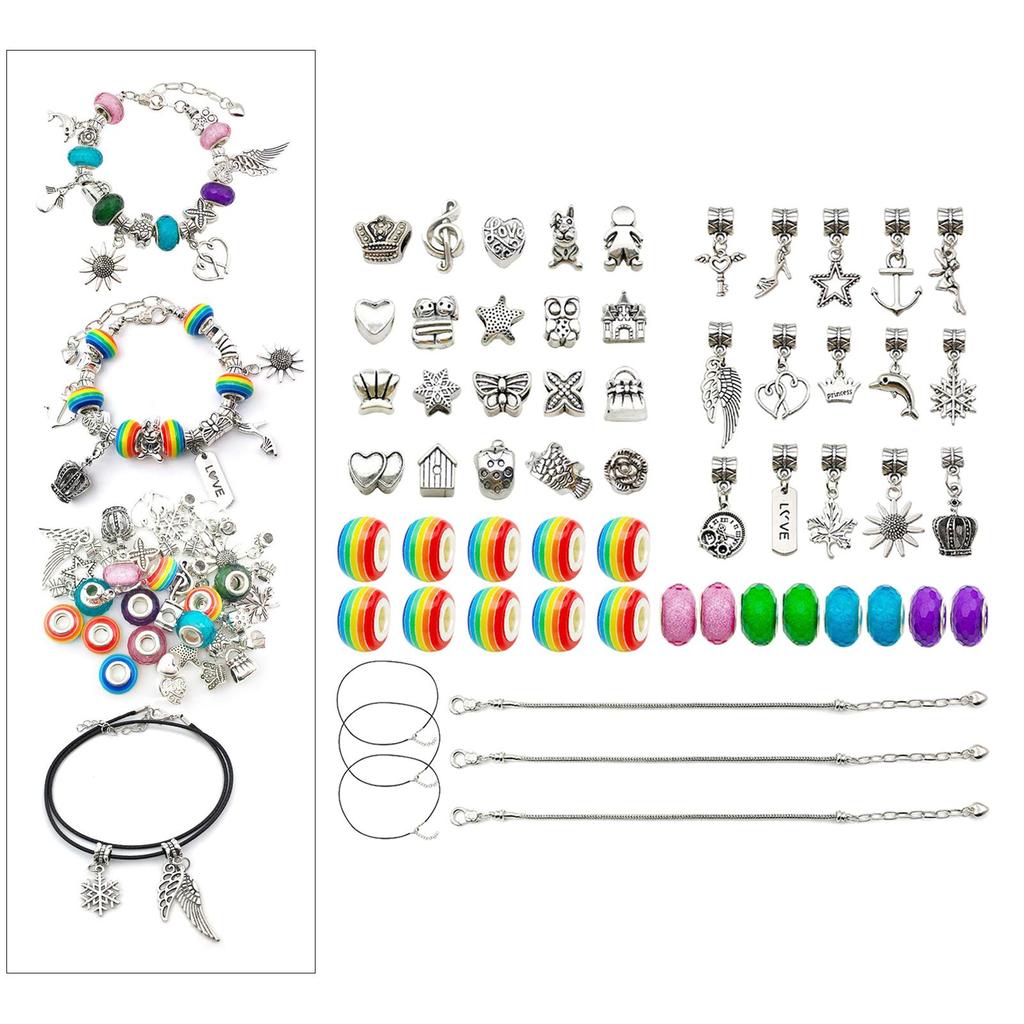 DIY Bracelet Making Kit Charms Necklace Jewelry Supplies Beads Craft Kits