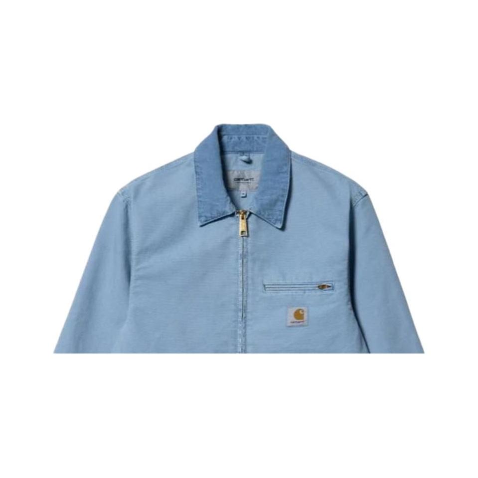 Carhartt WIP Kurtka Detroit Klasyczna Amerykańska Jednolity Kolor Sztruksowy Kołnierz Etykieta Logo Luźny Krój Płótno Robocza Pilotka Kurtka Detroit I026467-1HF-FH