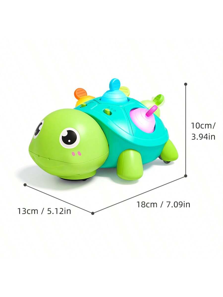 

Baby crawling toy with sound and light turtle, baby learning to crawl educational toy, can chew and molar silicone sleep aid toy