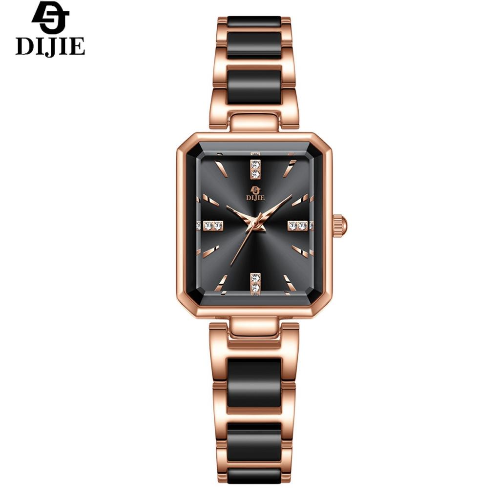 Gold Inlaid Jade Qingti Watch Women'S Small Dial Women'S Bracelet Watch High-End Women'S Watch Luxury Jewelry Buckle Retro Trend