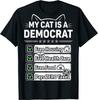 Funny Cat Democrat T-Shirt, Political Humor Tee, Free Healthcare Food Gift