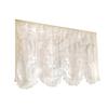 Wavy Edge Ruffled Lace Short Sheer Curtain Floral Short Tulle Drapery  Door