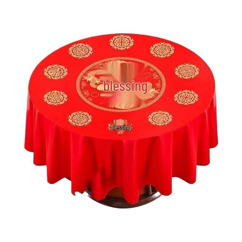 Elegante wasserdichte und schmutzabweisende rote Tischdecke für Hochzeiten
