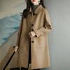 Dicker Wollmantel für Damen Koreanischer Stil Lockerer Schnitt Mittellang Elegant Mode Herbst Winter Neuankömmling Kleinere Größenfreundlich