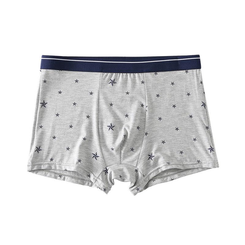 Men's Mid-Rise Pure Cotton Breathable Boxer Briefs - Youth Sports Trendy Style