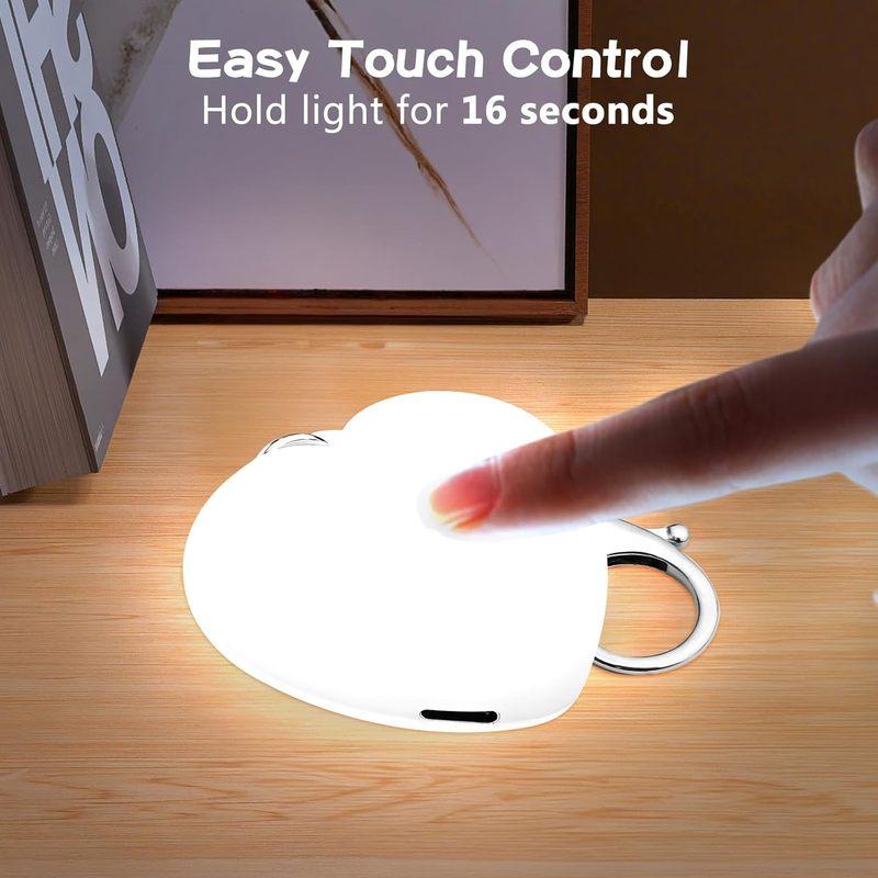 Smart Touch Heart Pattern Glow Light Portable Handbag Light LED Automatic Creative Gift Purse Accessories