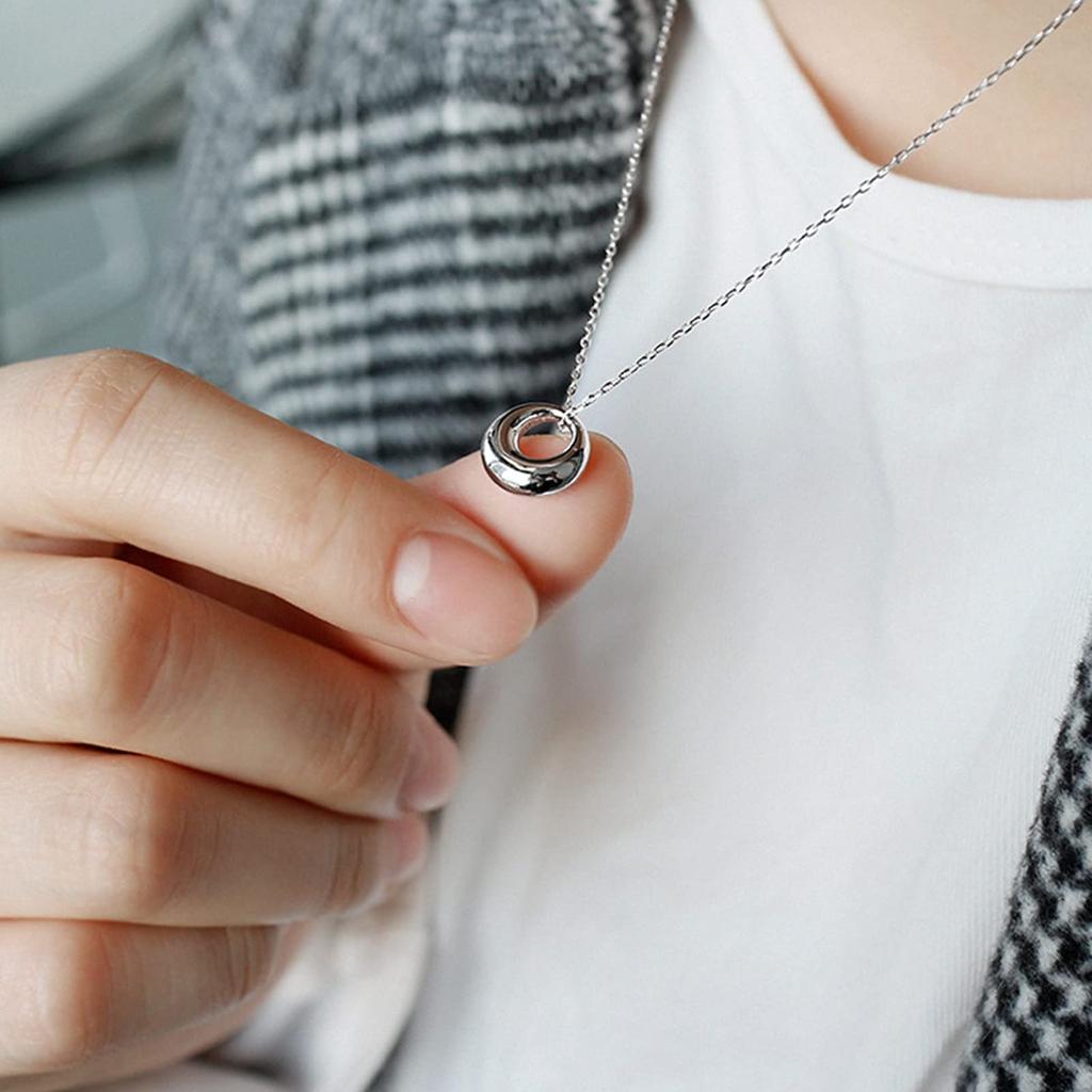 Necklace for 18K Gold 925 with Genuine Jewelry [Pasurohu] Women, K18, Coating, Silver, Pendant, Popular, Delicate, Gold, Platinum, Adjuster,