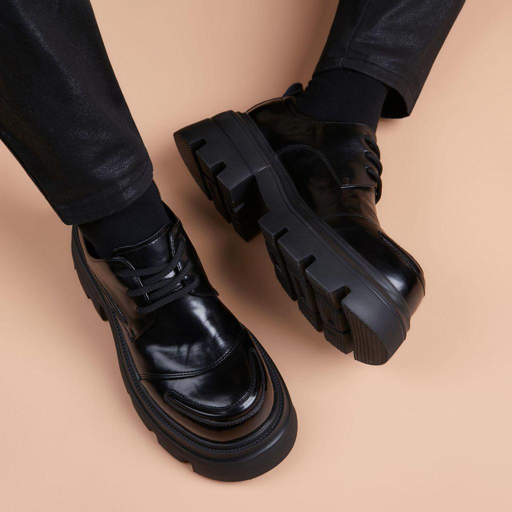 Pánske ležérne topánky z pravej kože na zvýšenie výšky z roku 2025: Hrubá podrážka, priedušná, všestranná, formálny britský štýl