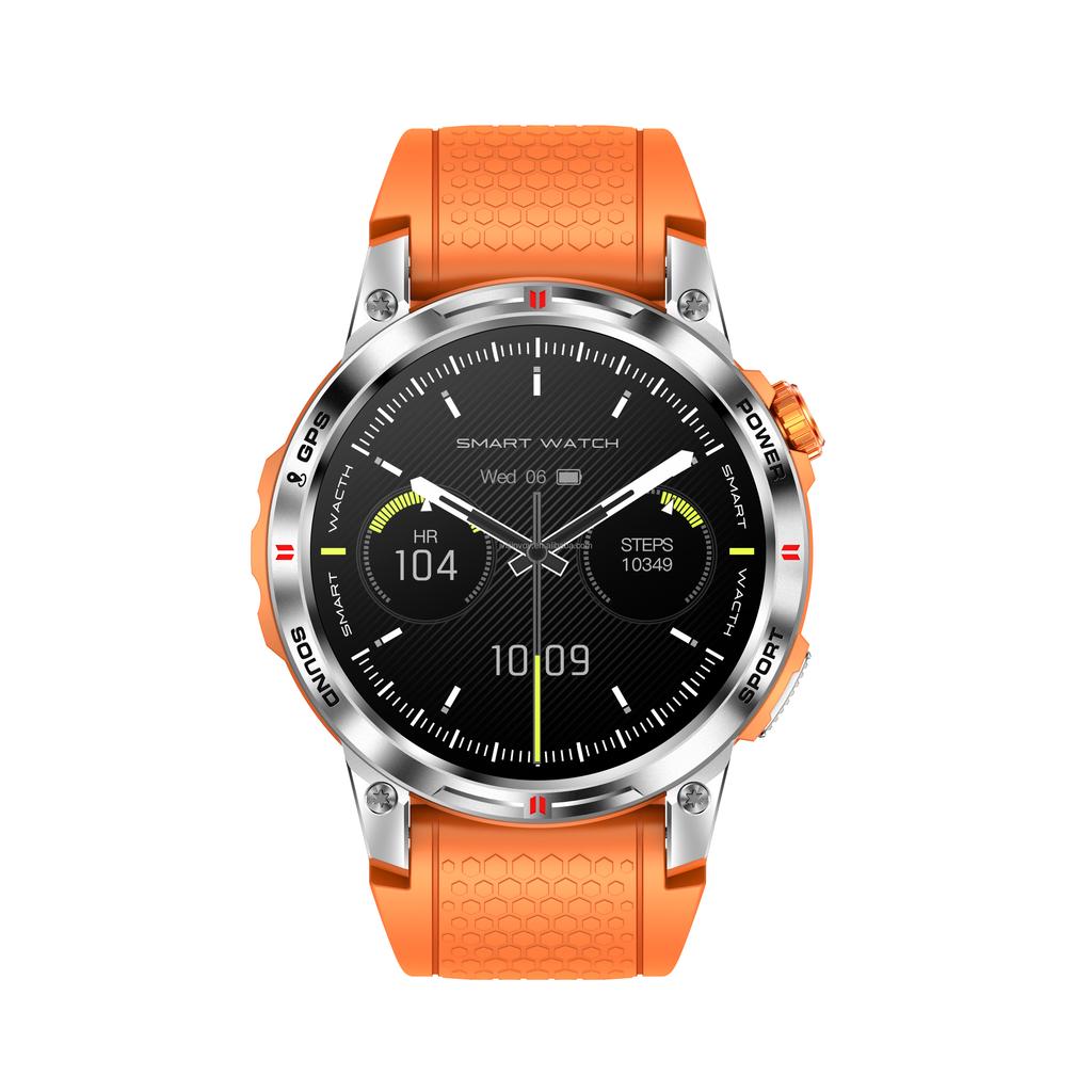 NX18 PRO 2026 Outdoor Smartwatch 1,508" Amoled-Bildschirm Kompass BT-Anruf GPS für Herren Sport Fitness-Tracker Android Silikagel