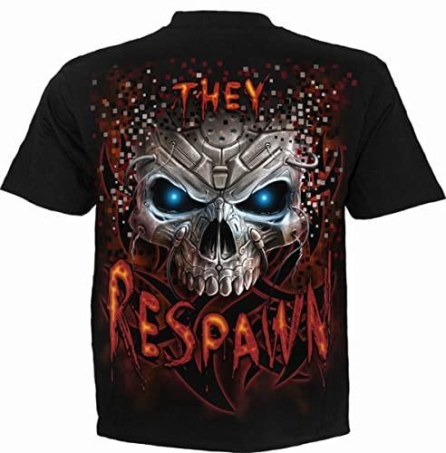 Spiral Respawn (Unisex Black Short Sleeve TShirts) Large S