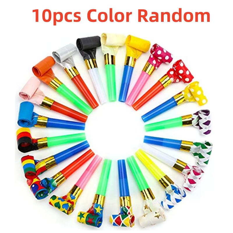

1-30PCS Mini Colorful Blowing Dragon Whistle Blow Roll Toy kid Party Atmosphere Toy Birthday Gift Noise Maker Props Cheerleaders OneSize