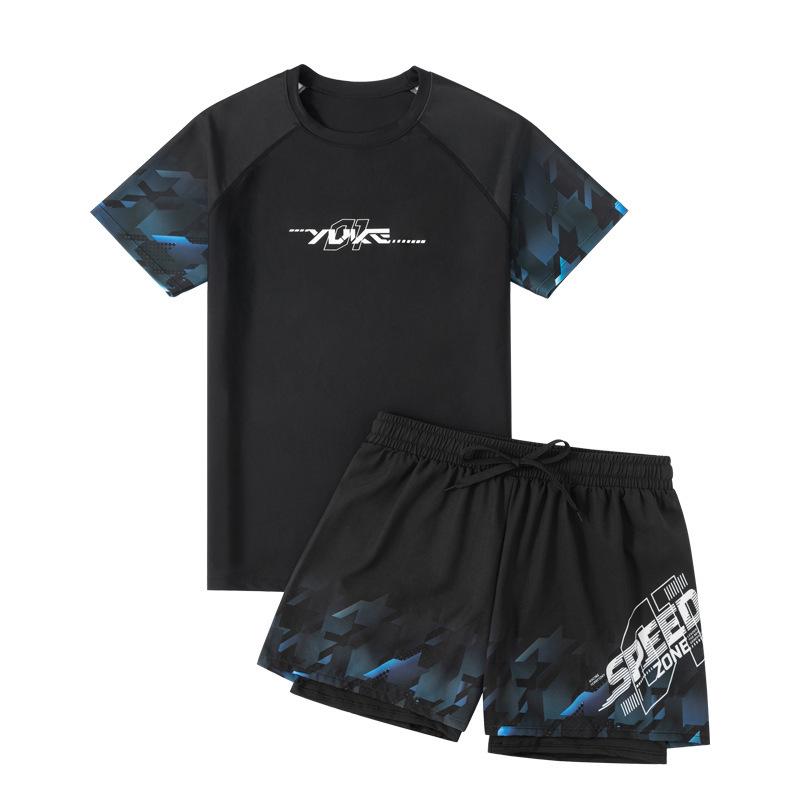 Men's Quick-Dry Swimming Top & Beach Shorts Set - Summer Swimwear