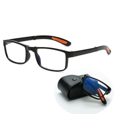 Folding Reading Glasses Anti -Blue Light Men Women Portable Spectacles Eyewear Tr Glasses Diopter +1 .0 To +4 .0 With Box