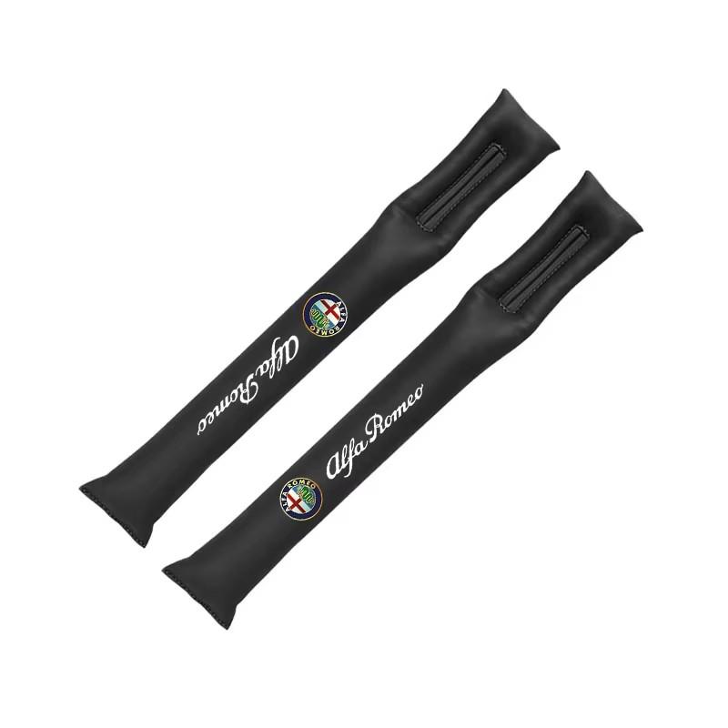 For Alfa Romeo 2Pcs Car Seat Gap Filler Strip Soft Pads Leather Car Styling Spacer For Alfa Romeo Giulietta Mito 159 Giulia Stel