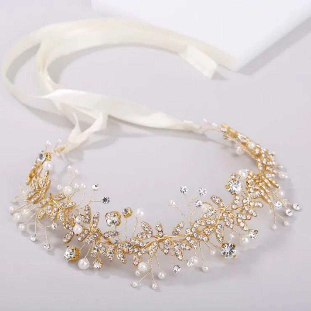 Sparkling Bridal Headband Gold/Silver Bridesmaid Headwear High-quality Hair Accessories Girls