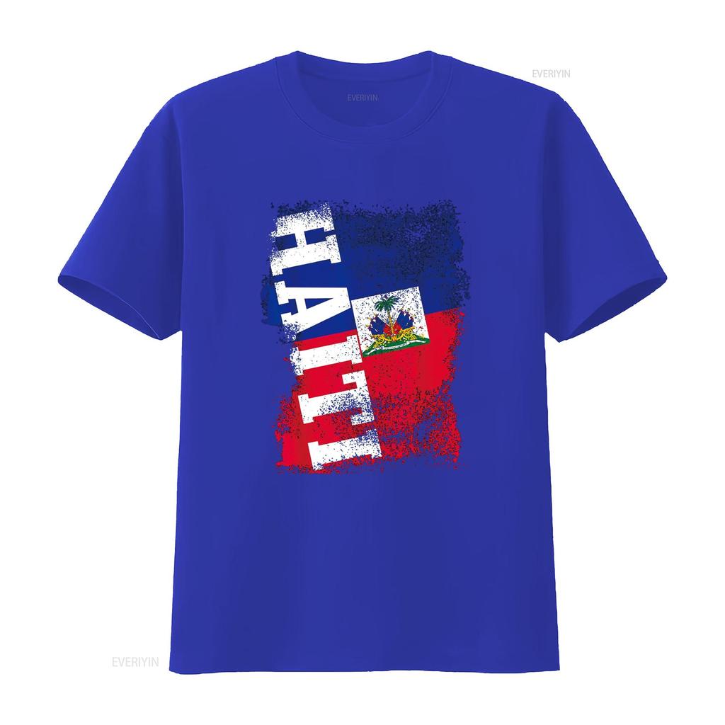Haiti Flag Haitian Pride Vintage T Shirt Vintage Washed Graphic Streetwear Comfortable Top For Everyday Wear Casual