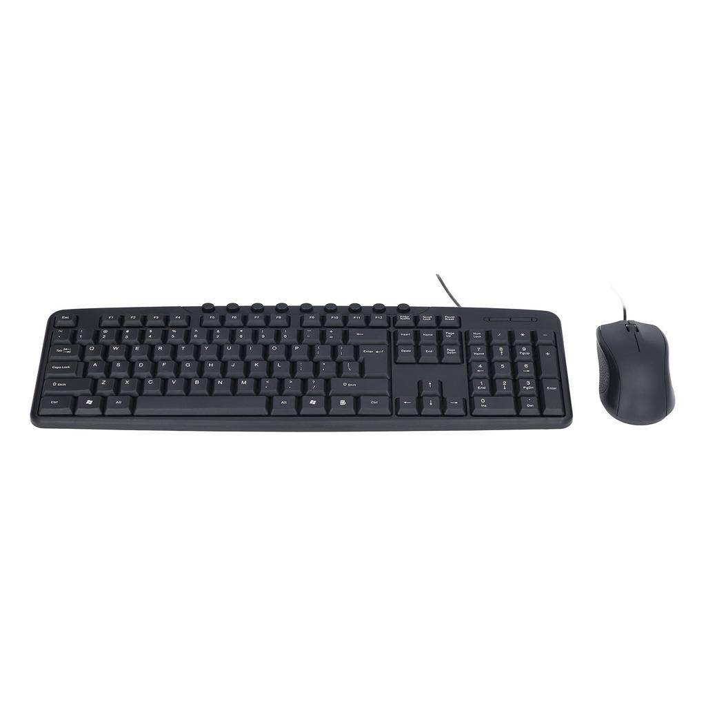 Wired Keyboard Mouse Combo Ergonomic Design 113 Keys Wired Keyboard 1000DPI Wired Mouse for Desktop Laptop