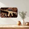 Vintage Military Metal Tin Sign Tactical AR Rifle Ammo Wall Art Decor