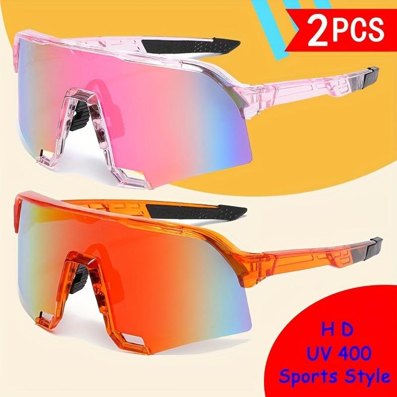

2PCS Men s and Women s Outdoor Cycling Sunscreen Sunglasses Large Frame Sports Style Integrated Sunglasses Comfortable Wearing