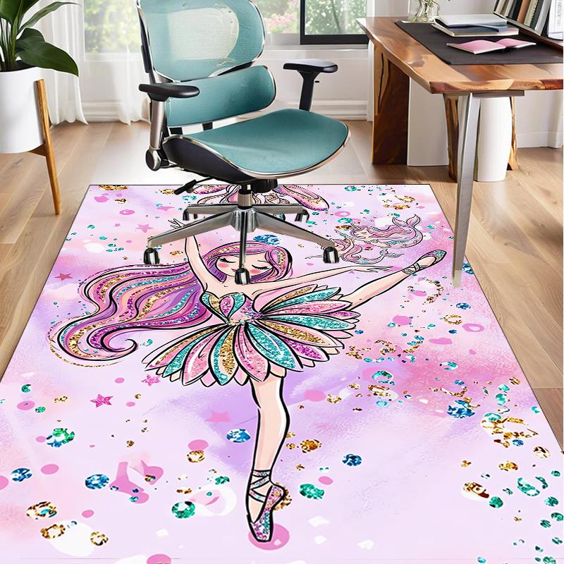 Dreamy Fairy Tale World Office Rug Chair Mat, Entryway Carpet, Suitable for Front Door, Bedroom, Living Room, Desk, Holiday Gift