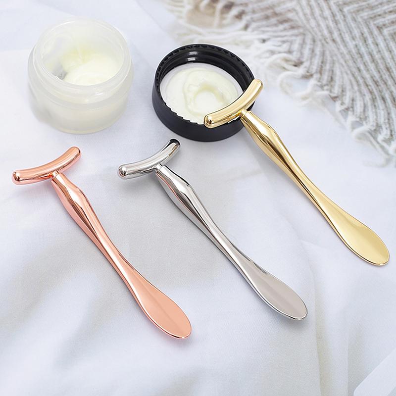 Augen-/Gesichtscreme-Applikator Kosmetikspatel Schönheitslöffel Roller Massagestab Anti-Falten Gesichtsstraffung Legierung Gesichtshautpflege