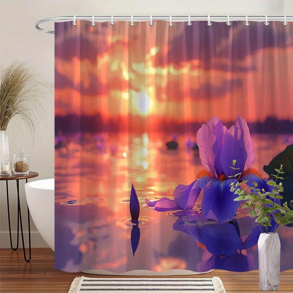 Cosmic Butterflies Shower Curtain, Vibrant Ethereal Art, Purple Blue Yellow Orange Butterflies, 12 Hooks, Bathroom Decor Gift W60H190(CM)-1 Pcs