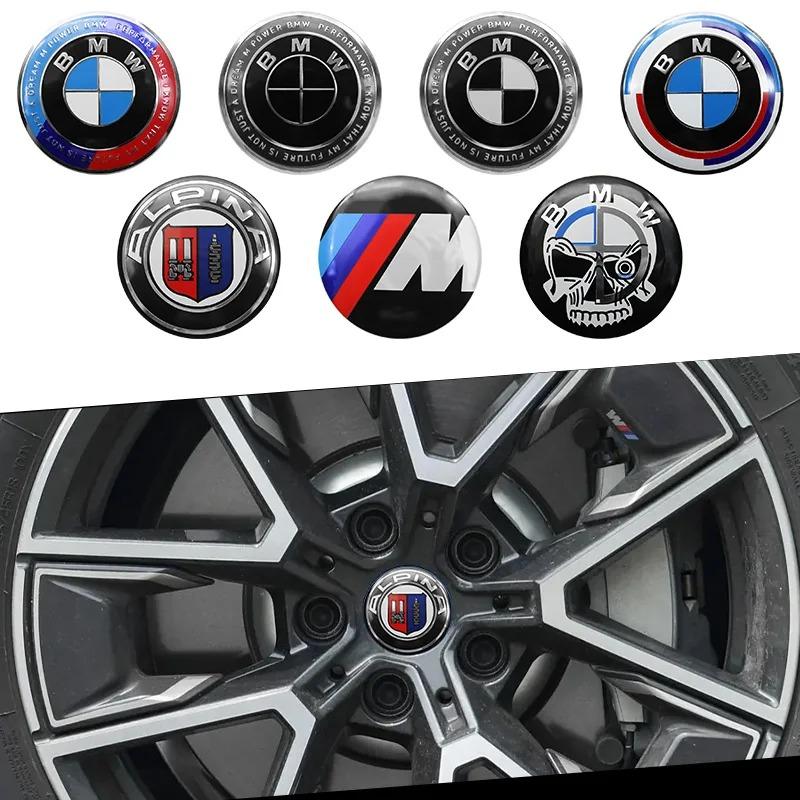 4Pcs 56/60/65MM Car Wheel Hub Cap Center Sticker Emblem Auto Badge Decal Accessories For BMW G30 F02 E46 G28 F10 F30 E60 E90 G20 CUP1