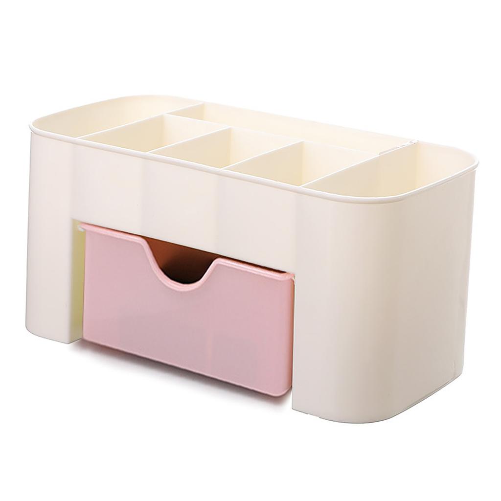 Schreibtisch Schubladen Organizer Multifunktional Ordentliche Organisation Kunststoff Make-up Schmuck Aufbewahrungsbox Hellrosa