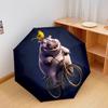 1 PC Automatic Folding Umbrella - Penguin Hippo Pattern, Portable & Foldable Design with 8 Ribs, Christmas Birthday Gifts