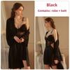 Sexy Lace Perspective Temptation Steel Ring Gathering Plus Chest Pad Large Size Suspender Skirt Women's Loungewear Set