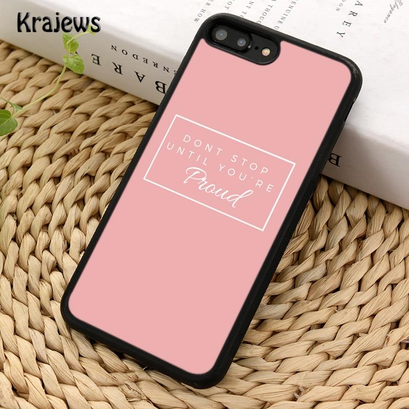 Krajews Pink Workout Motivation fitness Gym Phone Case For iPhone 17 Air 16 15 14 plus 11 12 13 pro max Plus coque Fundas