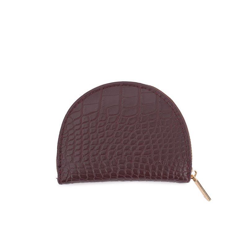 Porte monnaie motif croco logo doré Mixte LULU CASTAGNETTE