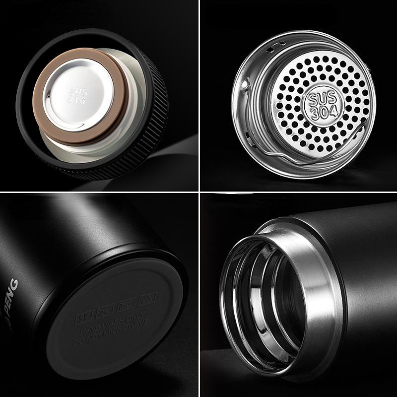 Portable Large-capacity Intelligence Thermos Cup 500ml Vacuum Flasks Stainless Steel Thermos Cup Water Bottle Travel Tea Mug Office Thermos Cup