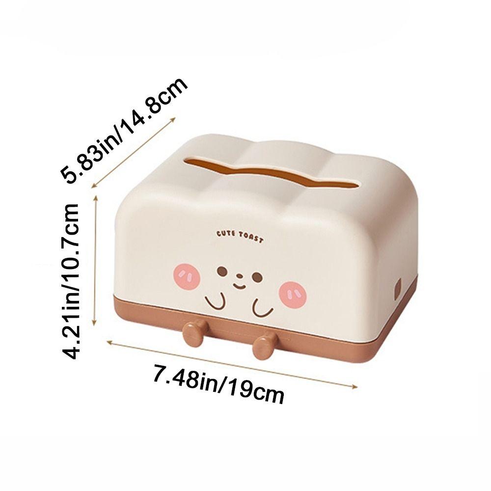 Practical Plastic Bread Tissue Box Adorable with Spring Facial Tissue Holder Decorative Napkin Case Living Room