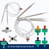 200Pcs Pressure Compensated Drippers 2/4/8/12/16 L/H Garden Greenhouse Drip Irrigation System 6mm Flat Interface Micro-Sprinkler