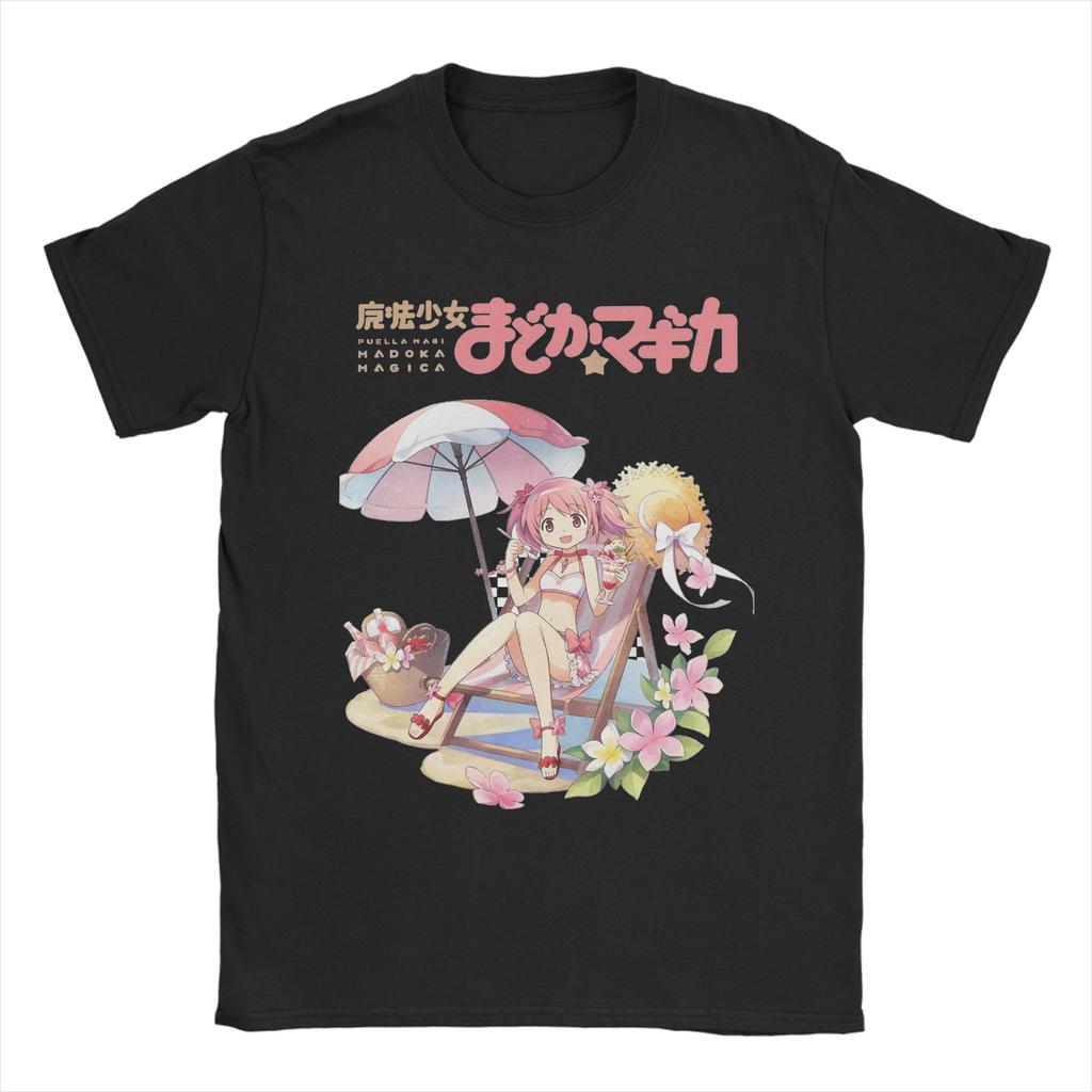 T-shirt Mahou Shoujo Homura Akemi Homme Col Rond Coton T-shirt Madoka Magica Anime Manches Courtes T-shirts Cadeau d'Anniversaire Vêtements