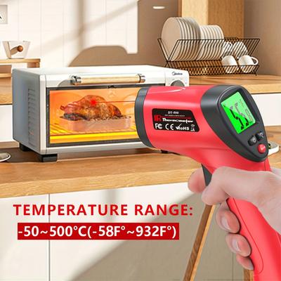 Infrared Thermometer Gun -50~500°C Non-contact Laser Temperature Gun Handheld Temp Sensor Measure Digital Pyrometer LCD Backlit
