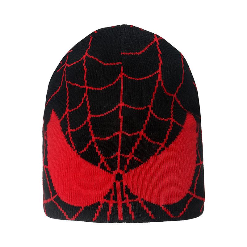 Cross-border Amazon's new spider web beanie cold hat cute wool thermal hat cartoon knitted hat men and women and children