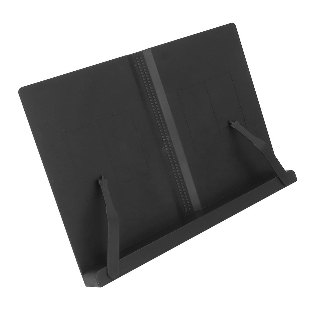 Desktop Reading Stand Multifunctional Ergonomic Desk Adjustable Book Holder ABS for Tablet Mobile Phone Notebook Black