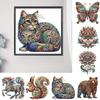 5D DIY Diamond Painting Animal Kit Butterfly Gorgeous Cat DIY Partial Special Shaped Drill Handmade Diamond Mosaic Art Gift