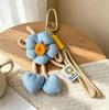Cute Cartoon Flower Pendant Nylon Lanyard Keychain Charm for Girls' Bags & Phones