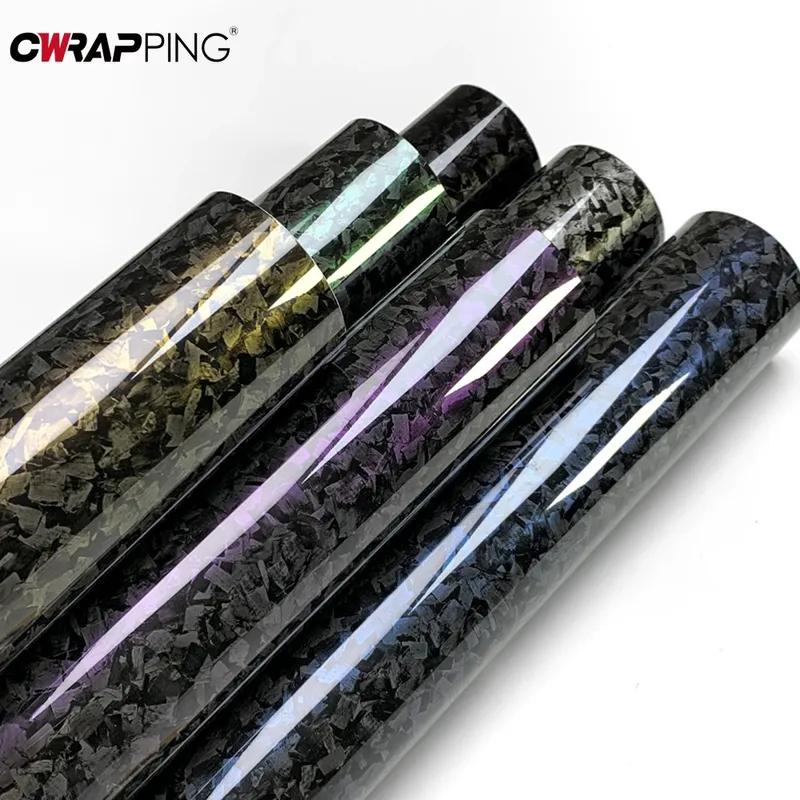 Carbon Fiber Car Stickers Glossy Self Adhesive Wrap Vinyl Stickers Laptop Carbon Fiber Vinyl Film for Motorcycle Car Accessories