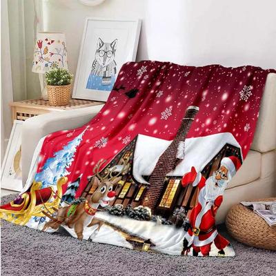 Merry Christmas Throw Blanket Santa Claus Blankets Snowman Flannel Blanket Sleep Travel Sofa Bed Christmas Decor Christmas Gifts