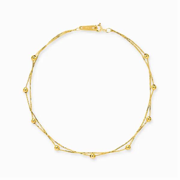 18K Nuerin Double Ball Chain Bracelet