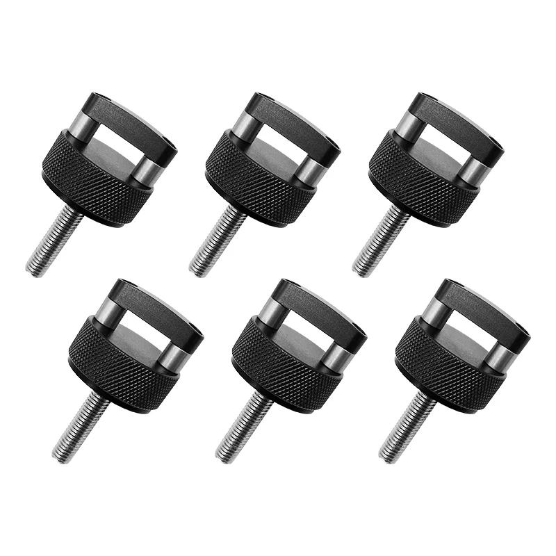 6X Aluminum Hard Top Quick Removal Fastener Thumb Screw For 2007-2018 Jeep Wrangler JK 2DR And Unlimited 4DR