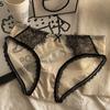 Briefs Bow Lace Panties Middle Waist Lace Briefs Temptation Sexy Panties  Girl